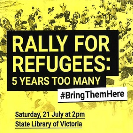 RALLY FOR REFUGEES: 5 Years Too Many #Bring Them Here